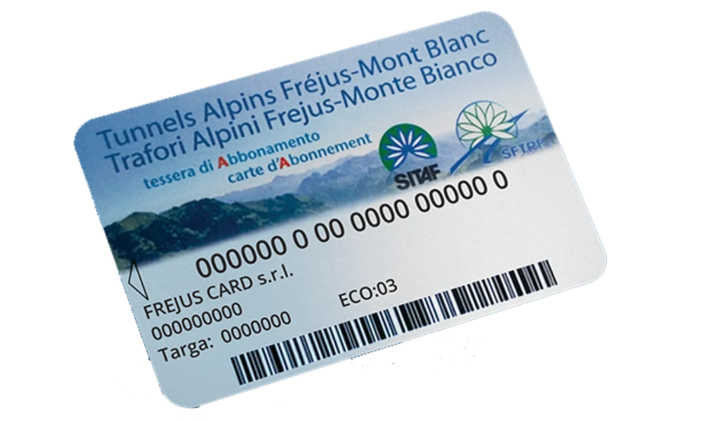 Frejus Card do opłat w tunelach alpejskich